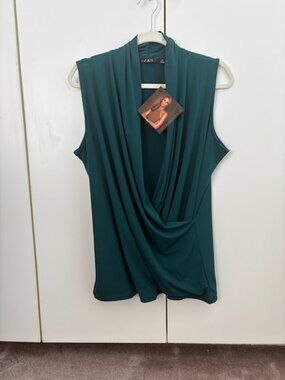 Iman, sleeveless top, teal, XL